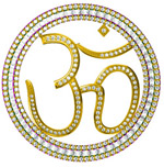 Gold Pendant with OM Shape
